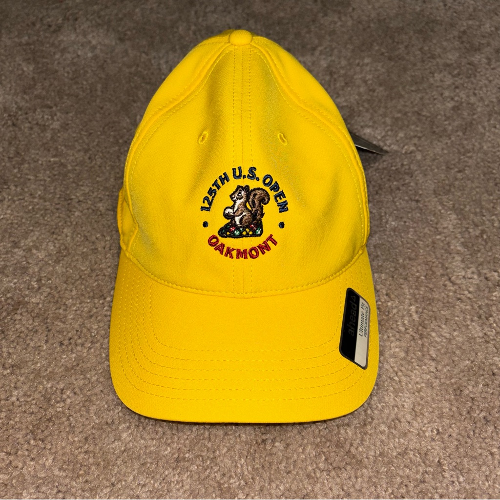 Ahead Bright Yellow Baseball Cap Us Open